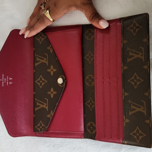 Louis Vuitton Magenta and Brown Monogram Wallet/Clutch - Picture 3 of 11